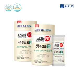 종근당건강 락토핏 5X 생유산균 팜 2g 60포 (2개)