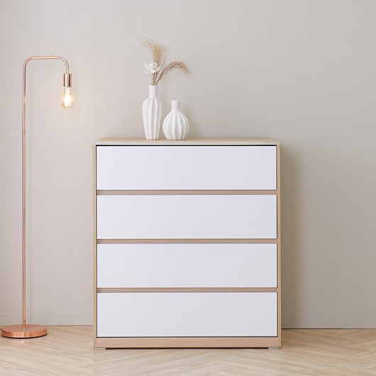 퍼스웰  도도스 강화UV코팅 광폭 4단 서랍장 900