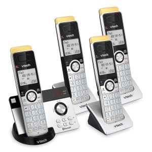 브이텍 IS8121-4 초장거리 2300피트 DECT 6.0 블루투스 4 핸드셋 무선 전화기 응답기 , 통화 차단, 셀, 인터콤 .._이미지