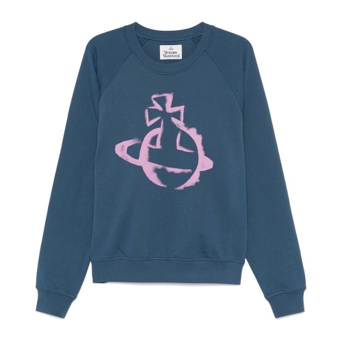 비비안웨스트우드 스텐실 남여공용 맨투맨 3I01000Z J006O K419_이미지