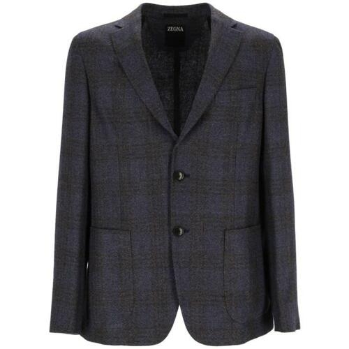 에르메네질도제냐 자켓 650731A6 1DNMG0416 BLUE BROWN