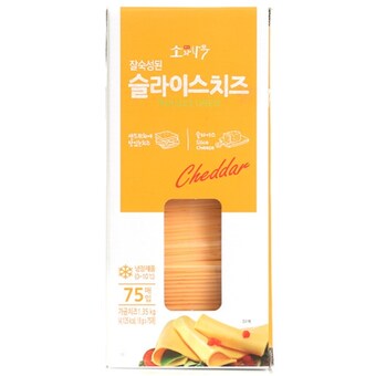 동원F&B 소와나무 잘숙성된 슬라이스 <b>치즈</b> 75매입 1.35kg