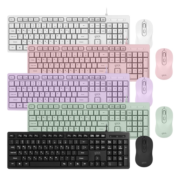 지클릭커 OFFICEPRO OPS10 키보드 마우스 세트 [화이트]