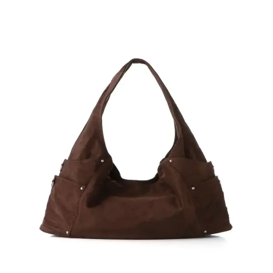 스퀘어라인 숄더백 진진 pick Maren 마렌_ Suede Dark 브라운 237971