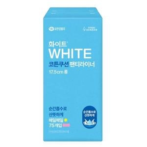 화이트 코튼쿠션 팬티라이너 롱 75개 (1팩(75개))_이미지
