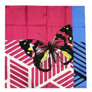 크리스찬디올 논현 더팩토리 D 정글 팝 실크 스퀘어 스카프 옐로우 22ANP090I610