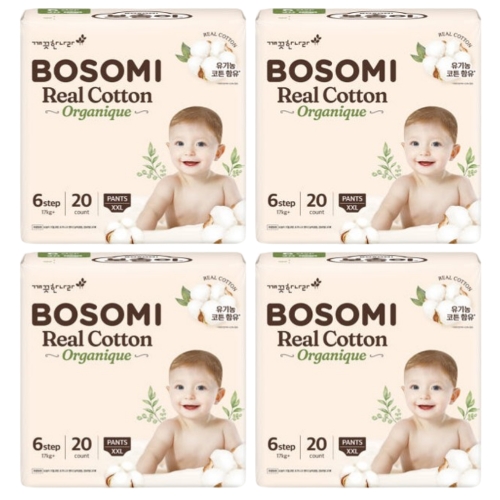 보솜이 NEW 보솜이 리얼코튼 오가니크 팬티형 점보형-공용 (80매)_이미지