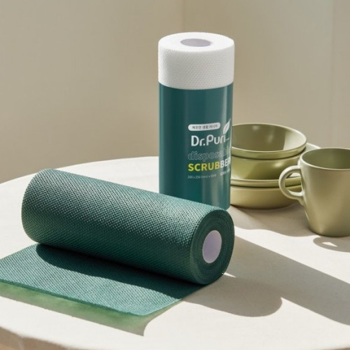 닥터퓨리 일회용수세미 대형 60매 (4개)_이미지