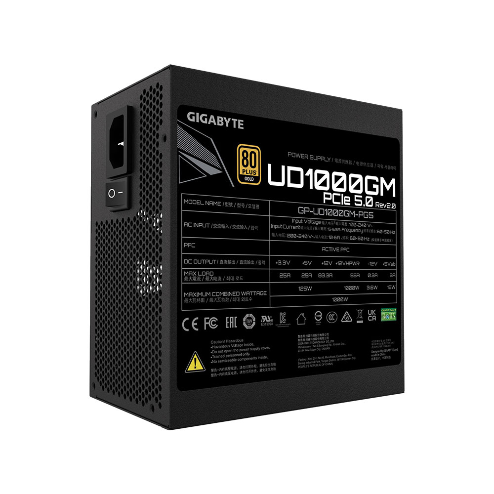 GIGABYTE UD1000GM PG5 80PLUS골드 풀모듈러 ATX3.0 제이씨현_이미지