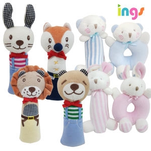  잉스 동물인형 딸랑이 1p