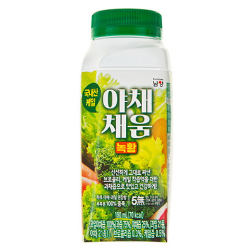 남양유업 야채채움 녹황 주스 190ml 12개입