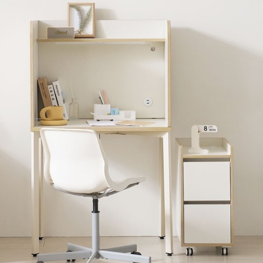 오즈 독서실 책상 LED 서랍장 세트