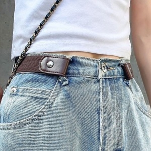 [불명] 코스트 남자 캐주얼 프리벨트 남성 청바지 노버클허리띠 20대 6968227_이미지