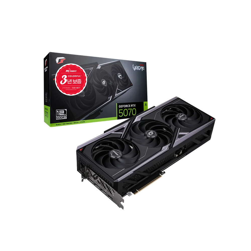COLORFUL iGame 지포스 RTX 5070 Vulcan OC D7 12GB 피씨디렉트이미지입니다. 누르면 해당 게시물로 새창이동합니다.