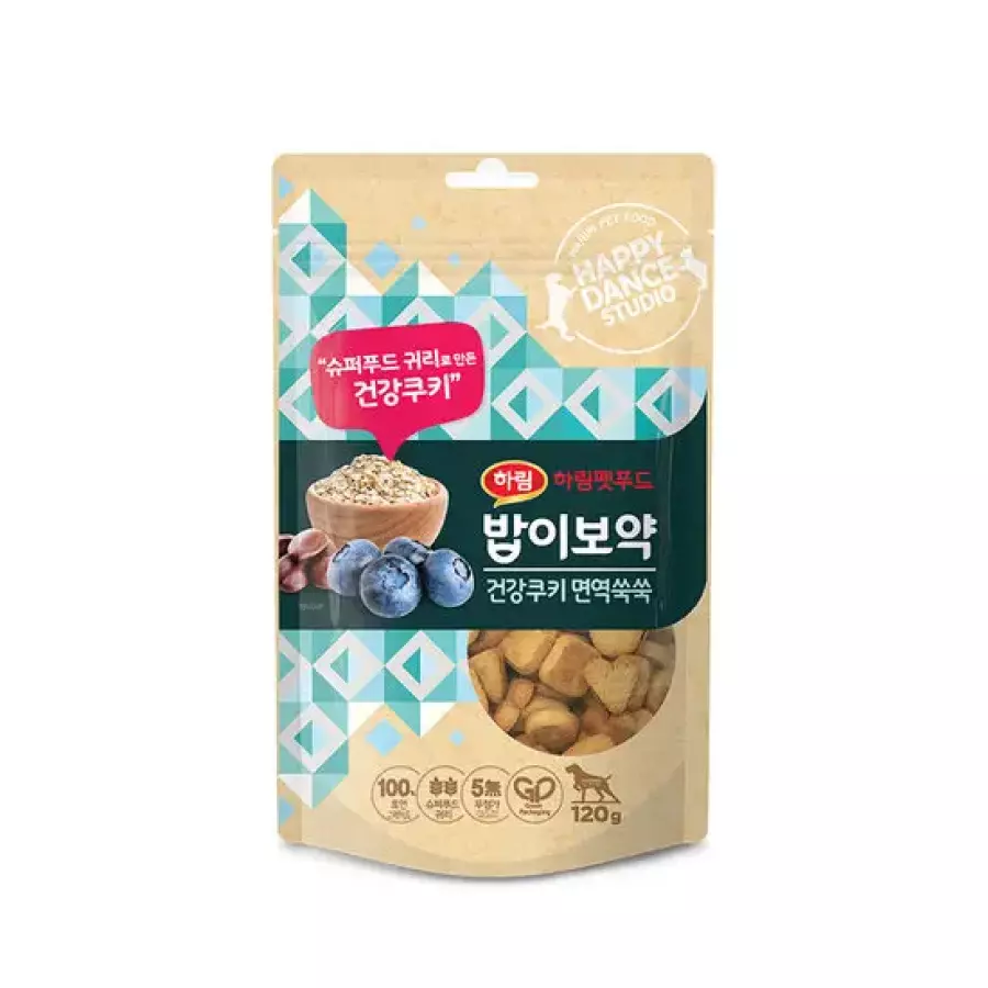하림펫푸드 독 밥이보약 건강쿠키 면역쑥쑥 120g