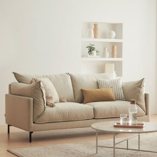 한샘  밀로 패브릭 소파 3인용