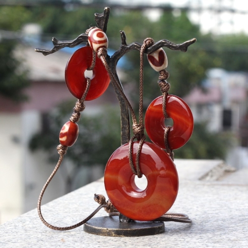 미니천주 카넬리안도넛 목걸이 행운기원 HSI-211871