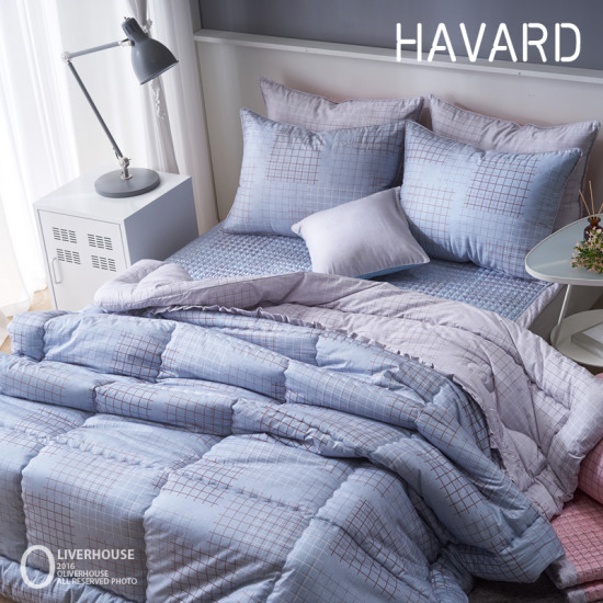 올리버하우스 하버드 순면 차렵카페트세트 (퀸 Q)_이미지