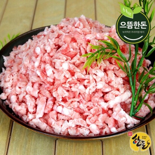 초록원 으뜸한돈 1등급 한돈 냉동 뒷다리살 다짐육 300g (3개)_이미지