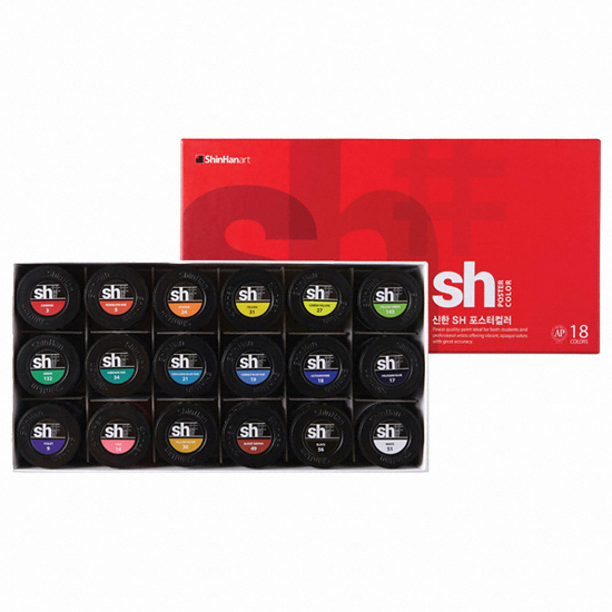 신한화구 SH 포스터컬러 30ml (18색)_이미지