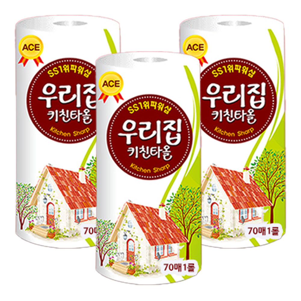 에이스 우리집 키친타월 70매 (1팩)