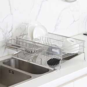 로긴 올스텐 물빠짐 식기 건조대 (세로형 - 기본타입) 2단