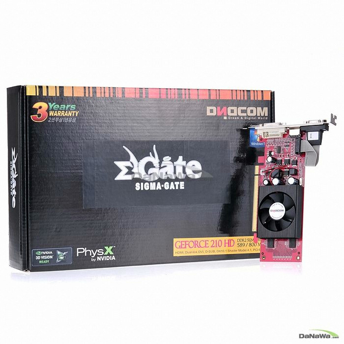 디앤디컴 지포스 G210 SIGMAGATE D2 512MB LP_이미지