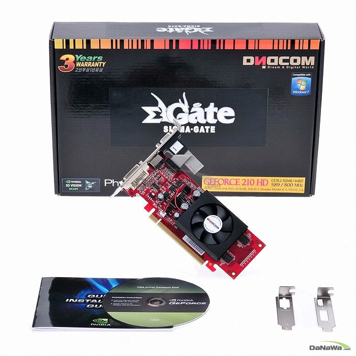 디앤디컴 지포스 G210 SIGMAGATE D2 512MB LP_이미지