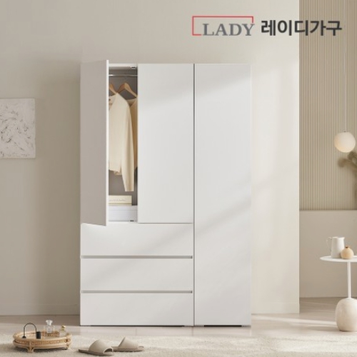 레이디가구 빈트 수납 시스템 터치 옷장 D세트 1200
