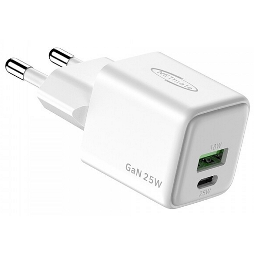 강원전자 넷메이트 PD PPS 25W 2포트 GaN 충전기 NM-GN025W_이미지