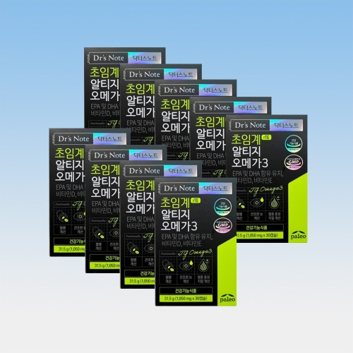 KBH한국생활건강 팔레오 닥터스노트 초임계 알티지 오메가3 1050mg 30캡슐 (9개)