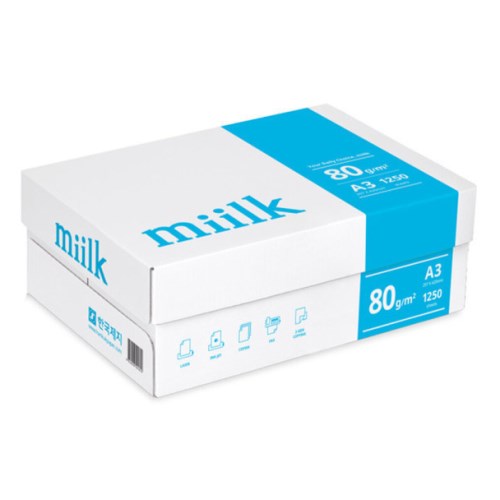 한국제지 밀크 복사용지 A3 80g (5,000매)_이미지