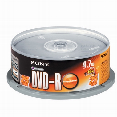 SONY DVD-R 4.7GB 16x 케익 (25장)_이미지
