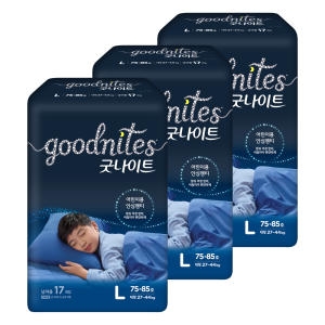 유한킴벌리 하기스 2021 굿나이트 안심팬티-남아용 (51매)