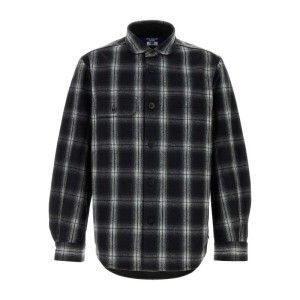 준야와타나베 자수 플래드 플란넬 셔츠 WPB021W25 BLKWHTXBLACK