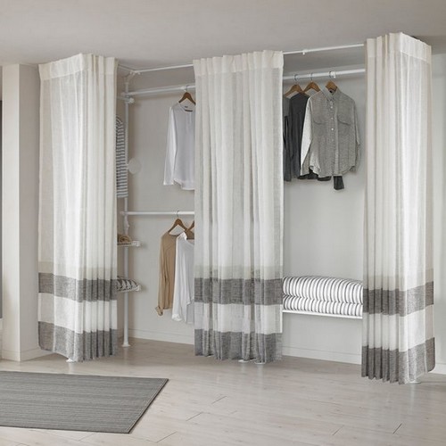 네이처 코너형 드레스룸 5P 밀폐이불선반형