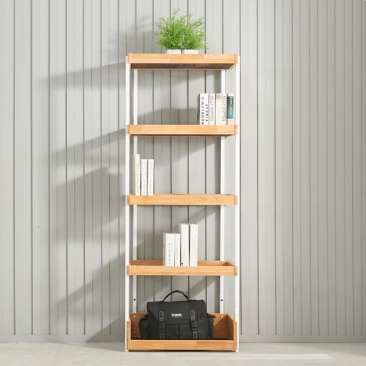 우아미가구 카디 엘다 원목 5단 선반장 600