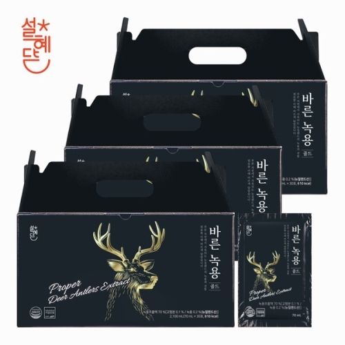 엔에이치바이오 설혜담 바른 녹용 골드 70ml 30포 (3개)_이미지