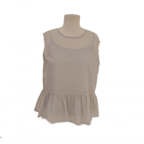 플라스틱아일랜드 PR2WB702 SET 뷔스티에 TOP+페플럼 민소매 블라우스_이미지