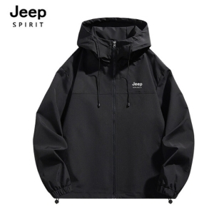 JEEP SPIRIT 워크웨어 오버핏 후드 바람막이 블랙 JSSPJK129_이미지