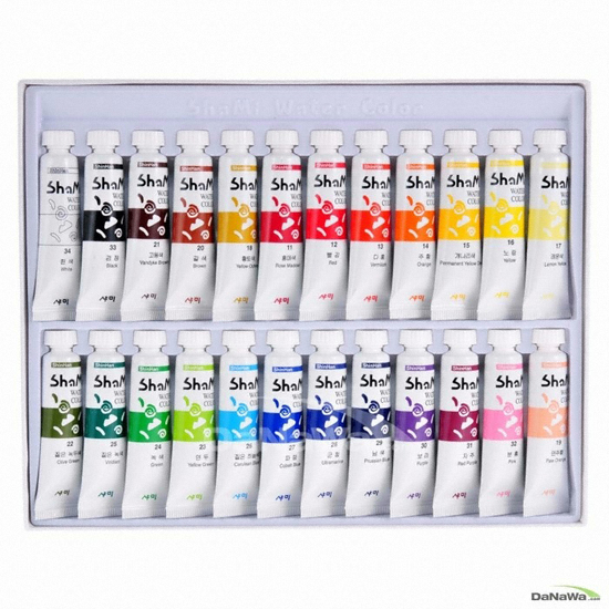신한화구 샤미 수채화물감 10ml (24색)_이미지