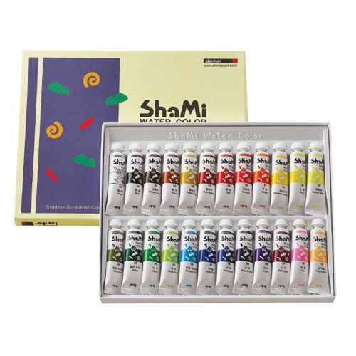 신한화구 샤미 수채화물감 10ml (24색)
