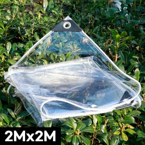 아띠꼴로 방풍 방한 투명비닐 베란다 바람막이 비닐 2MX2M 테라스 PVC 냉방 비닐천막 외풍차단 방수 단열 커튼_이미지