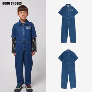 키즈 스마일링 데님 오버롤 멜빵바지 B125AC098