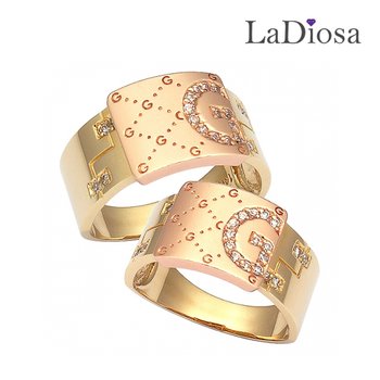 라디오사 La Diosa 라디오사 14K 커플세트 LK14CG-1723RO 남녀한쌍