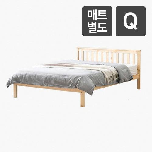 아씨방 듀플 원목 침대 Q (매트별도)
