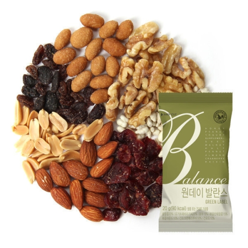 산과들에 한줌견과 원데이 발란스 그린 20g (90개)_이미지