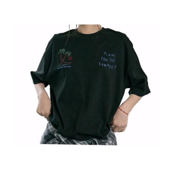꼼파뇨 CPGN STUDIO 썸머 플랜 반팔티 블랙 4ADM2L0 56Z8XY1 C26SC26_이미지