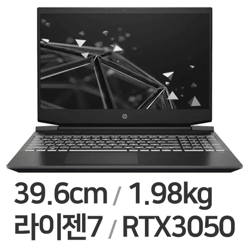 HP 파빌리온 게이밍 15-ec2124AX 3050Ti 16GB램 (SSD 2TB)_이미지