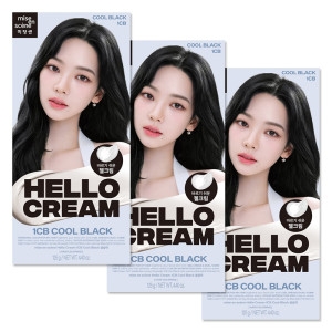 아모레퍼시픽 미쟝센 헬로크림 염색약 1CB쿨블랙 (3개)_이미지